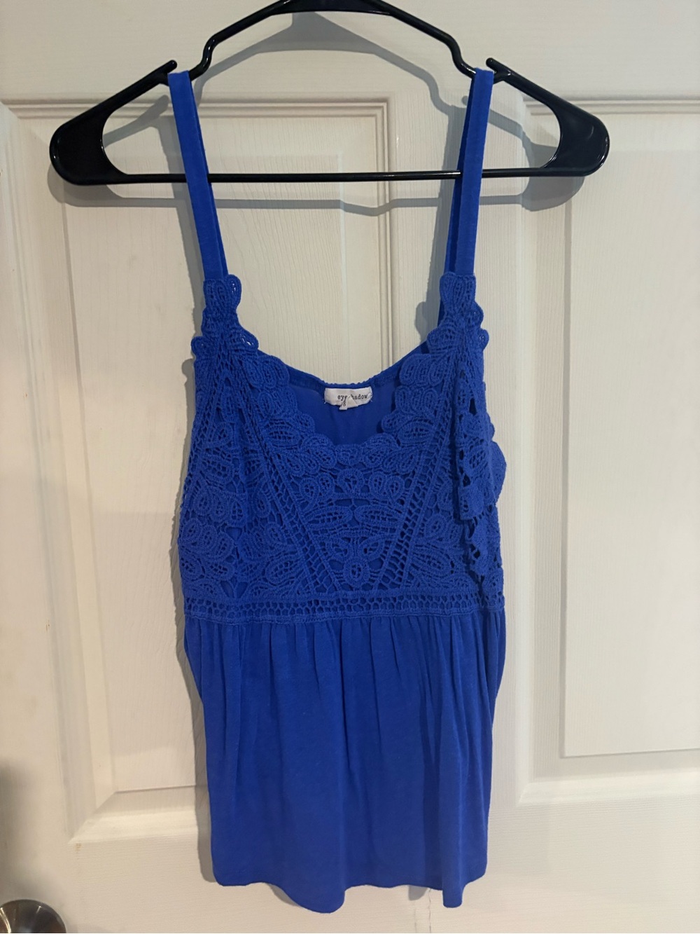 Eyeshadow Cobalt Blue Crochet Tank